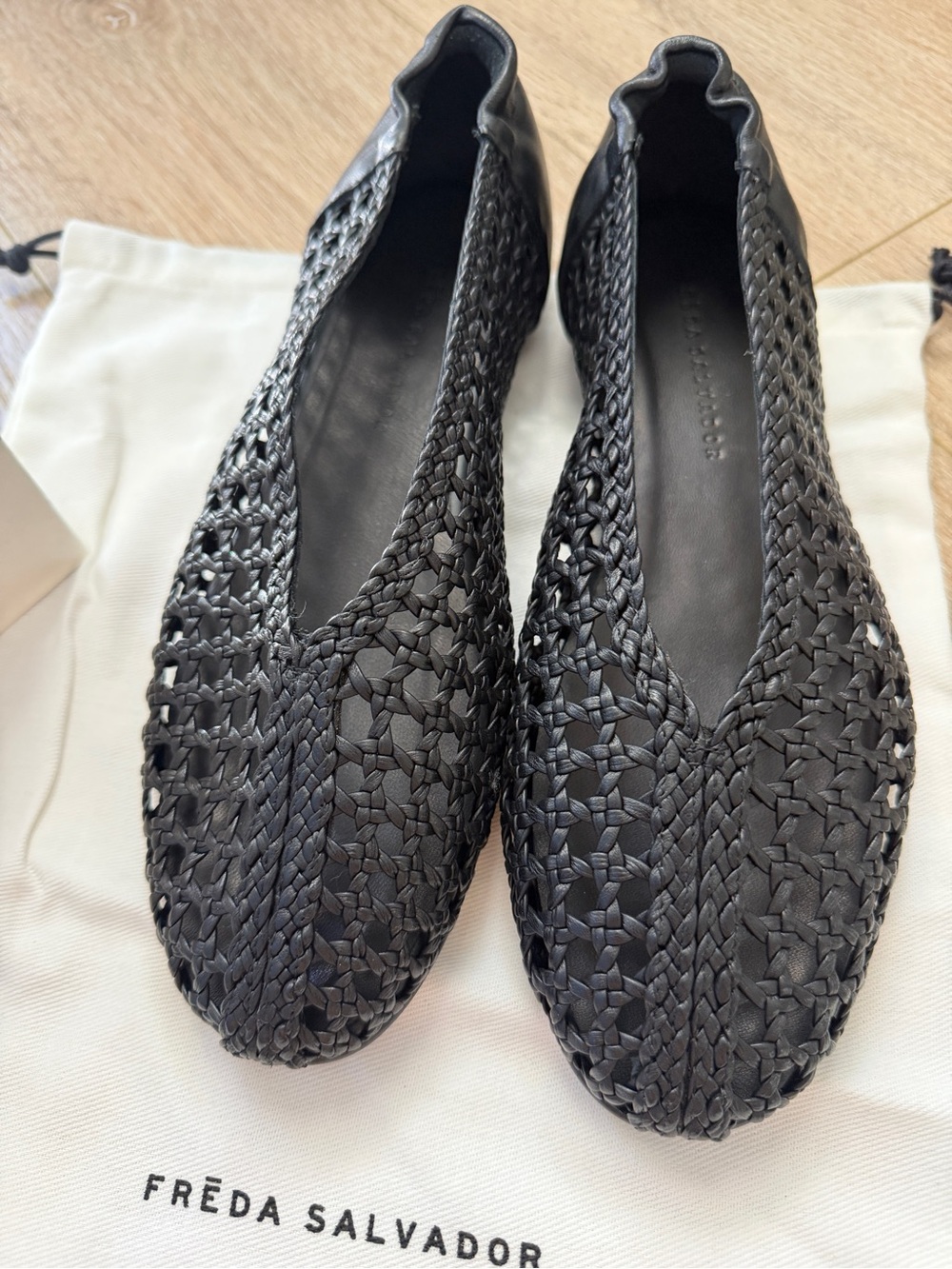 Freda Salvador Black Woven Ballet Flat - Picture 5 of 6